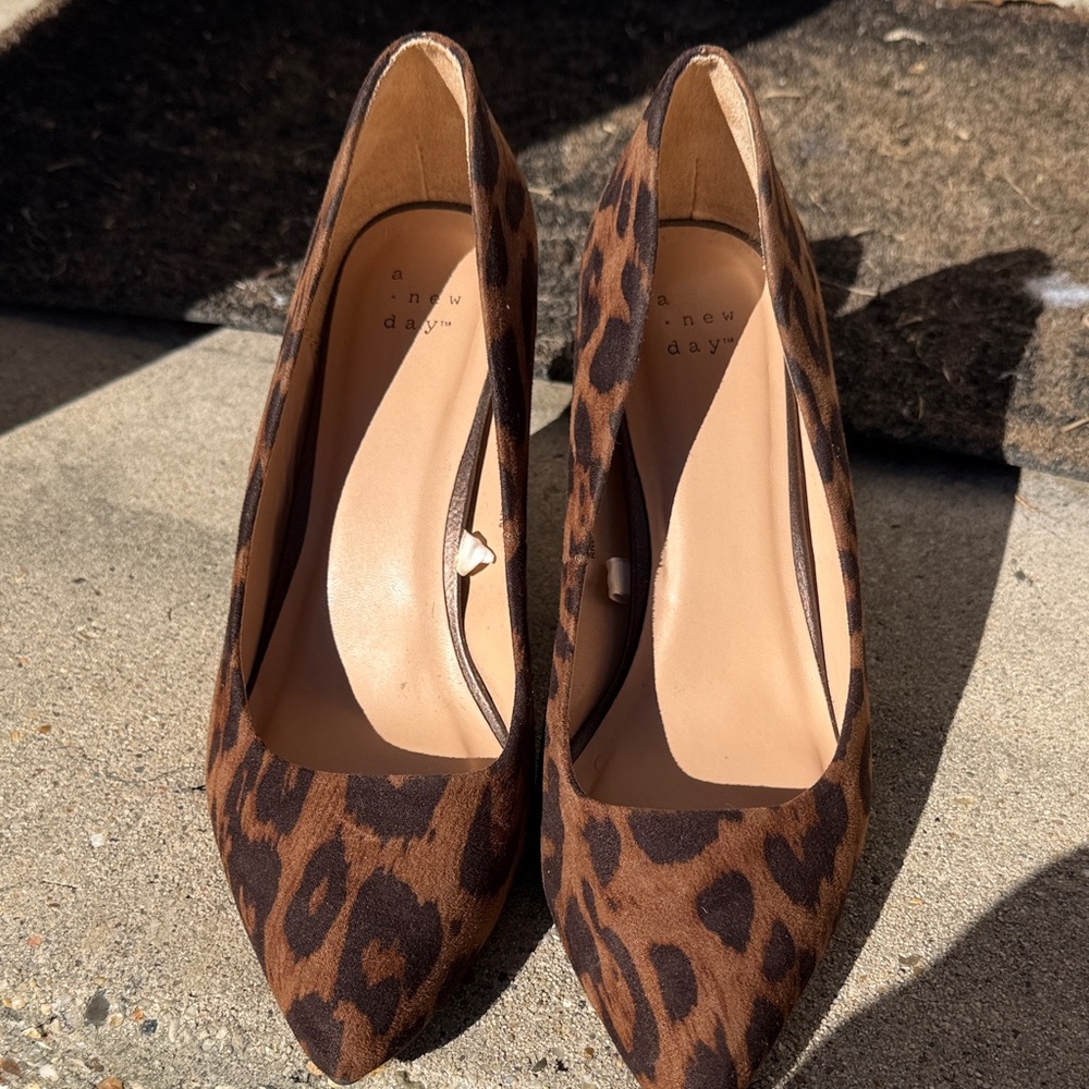 A New Day Brown Leopard Heels